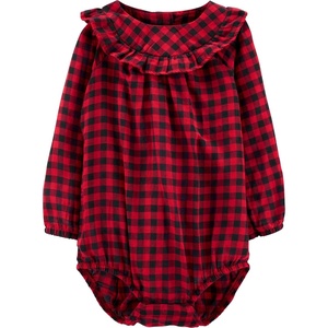 image:imageOSHKOSH BGOSH Baby Girls Longsleeve BodysuitRed Plaid