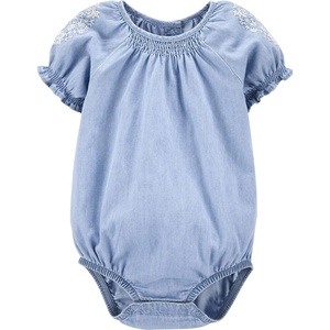 image:imageOSHKOSH BGOSH Baby Girls Shortsleeve BodysuitBlue Wash