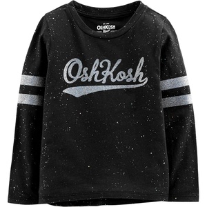 image:imageOSHKOSH BGOSH Girls Varsity Logo TeeBlack Glitter