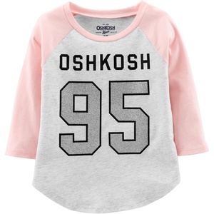 image:imageOSHKOSH BGOSH Girls Varsity Logo TeeHeather Grey