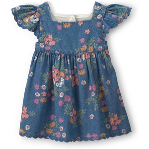 image:imageOshKosh BGosh Baby Girls Woven Denim Floral DressDenim Dark Wash Floral
