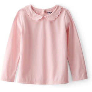 image:imageOshKosh BGosh Girls Long Sleeve Fashion TopPink Scalloped Collar