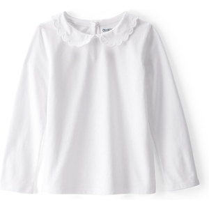 image:imageOshKosh BGosh Girls Long Sleeve Fashion TopWhite Scalloped Collar
