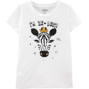 image:imageOshKosh BGosh Girls Sequin TeeIvory Zebra