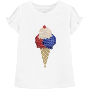 image:imageOshKosh BGosh Girls Sequin TeeWhite 1