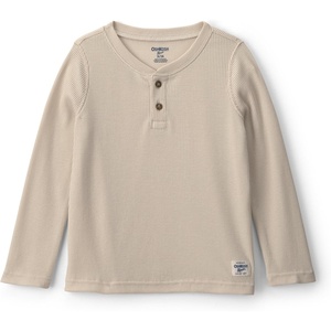 image:imageOshKosh BGosh Boys Long Sleeve HenleyKhaki Oatmeal