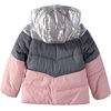 image:imageOSHKOSH BGOSH Girls Perfect Colorblocked Heavyweight Jacket Coat 2T SilverPink