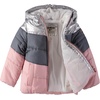 image:imageOSHKOSH BGOSH Girls Perfect Colorblocked Heavyweight Jacket Coat 2T SilverPink