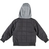 image:imageOSHKOSH BGOSH Boys Quilted Midweight Full Zip Jacket with Sweatshirt HoodGrey