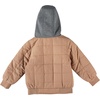 image:imageOSHKOSH BGOSH Boys Quilted Midweight Full Zip Jacket with Sweatshirt HoodTan