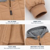 image:imageOSHKOSH BGOSH Boys Quilted Midweight Full Zip Jacket with Sweatshirt HoodTan