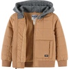 image:imageOSHKOSH BGOSH Boys Quilted Midweight Full Zip Jacket with Sweatshirt HoodTan