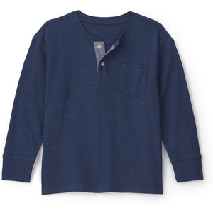 image:imageOshKosh BGosh Boys Long Sleeve HenleyNavy Blue Waffle Knit