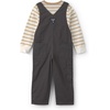 image:imageOSHKOSH BGOSH Baby Boys 2piece Overall SetsBlack Gold White Stripe