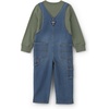 image:imageOSHKOSH BGOSH Baby Boys 2piece Overall SetsBlue Olive Green