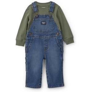 image:imageOSHKOSH BGOSH Baby Boys 2piece Overall SetsDenim Olive