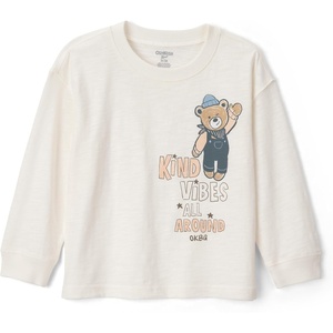 image:imageOshKosh BGosh Baby Boys LongSleeve Graphic TeesCream Kind Vibes Bear