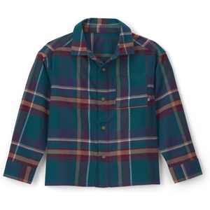 image:imageOshKosh BGosh Boys Long Sleeve Woven Buttonfront ShirtGreen Blue Brown Plaid Flannel