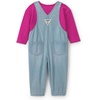 image:imageOSHKOSH BGOSH Baby Girls 2piece Overall SetsDenim Floral Embroidery