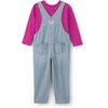 image:imageOSHKOSH BGOSH Baby Girls 2piece Overall SetsPink Blue Embroidered Flowers