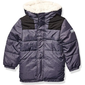 image:imageOshKosh BGosh boys Heavyweight Winter Jacket With Sherpa LiningDark Grey HeatherVery Black