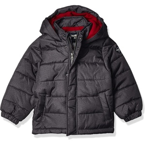 image:imageOshKosh BGosh boys Heavyweight Winter Jacket With Sherpa LiningDark GreyRed Lining