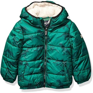 image:imageOshKosh BGosh boys Heavyweight Winter Jacket With Sherpa LiningDino Green Print