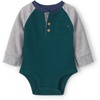 image:imageOSHKOSH BGOSH Baby Boys Longsleeve BodysuitGray Green Henley