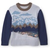Grey Navy Blue Mountain