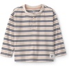 image:imageOshKosh BGosh Boys Long Sleeve HenleyCream Wheat Stripe