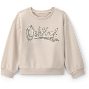 image:imageOSHKOSH BGOSH Baby Girls Pullover SweatshirtCream Floral Logo