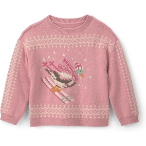 image:imageOshKosh BGosh Baby Girls SweaterPink Duck Skiing Fair Isle