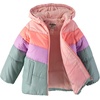 image:imageOSHKOSH BGOSH Girls Perfect Colorblocked Heavyweight Jacket Coat 12 Months Pastel Multicolor