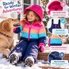 image:imageOSHKOSH BGOSH Girls Ski Jacket and Snowbib Snowsuit OutfitRainbow Pink  Neon  Royal