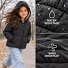 image:imageOshKosh Bgosh Girls Puffer Jacket Heavyweight Insulated Hooded Winter CoatBlack