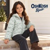 image:imageOshKosh Bgosh Girls Puffer Jacket Heavyweight Insulated Hooded Winter CoatMint