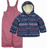 Grey/Tayberry Stripe Print