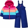 image:imageOSHKOSH BGOSH Girls Ski Jacket and Snowbib Snowsuit OutfitRainbow Pink  Neon  Royal