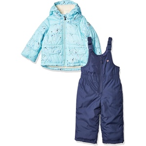 image:imageOSHKOSH BGOSH Girls Ski Jacket and Snowbib Snowsuit OutfitAquaStars