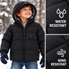 image:imageOshKosh Bgosh Boys Puffer Jacket Heavyweight Insulated Hooded Winter CoatBlack