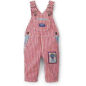 image:imageOSHKOSH BGOSH Baby Worlds Best OverallsWhite Red Stripe